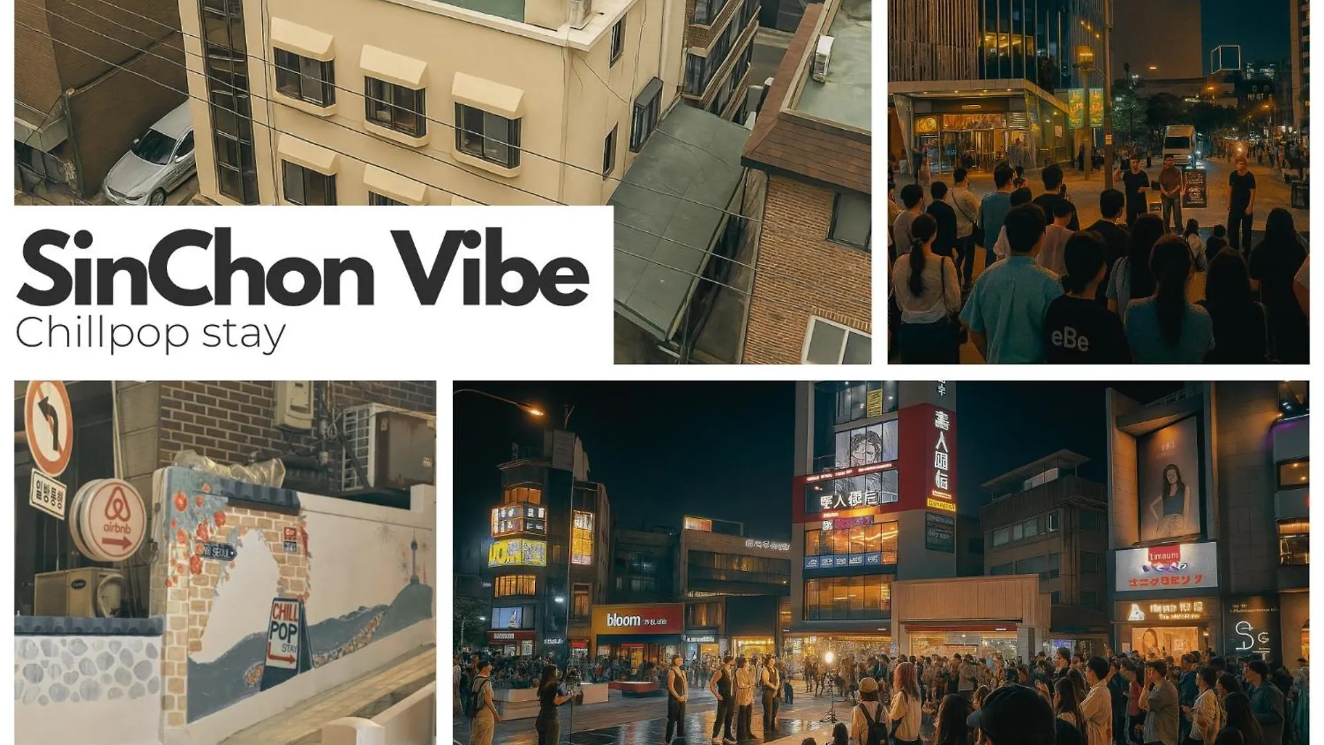 公寓 Opensale Sinchon Station, 1F, 4Ppl, 2Br, Hongdae, Private